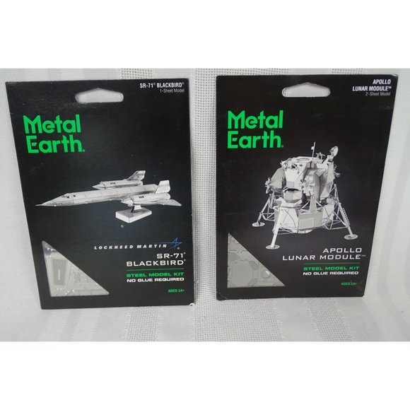 4 Metal Earth Model Kits Tractor Ferris Wheel SR-71 Blackbird Apollo Lunar Modul - Picture 4 of 5
